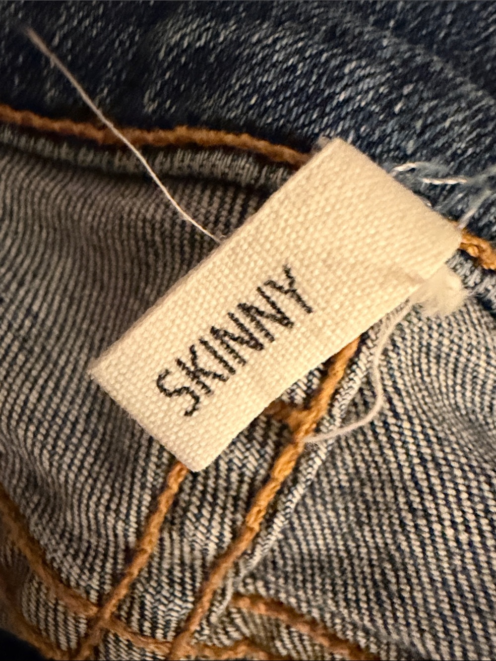 RAG & BONE Skinny Slim Distressed Blue Jeans 28 Raw Hem Ankle Crop Low Mid Rise - Picture 6 of 7